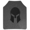 SPARTAN AR500 LEVEL III 10X12 SHOOTERS CUT BODY ARMOR PLATES (SET OF TWO)